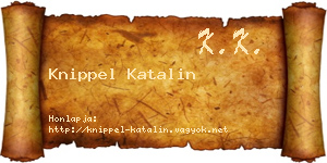 Knippel Katalin névjegykártya